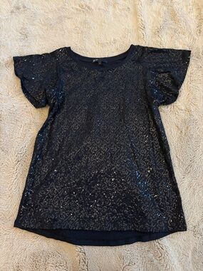 Gibson sequin flutter sleeve top, Women’s Small